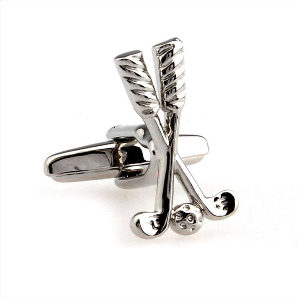 Golf Cufflinks Stainless Steel In Presentation Box - Picture 3 of 5